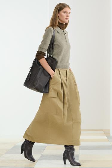 Zara Сумка на плечо MX LTHR STDS BG