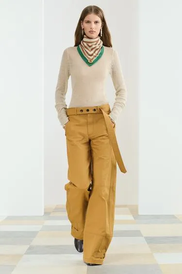 Шерстяной полосатый шарф