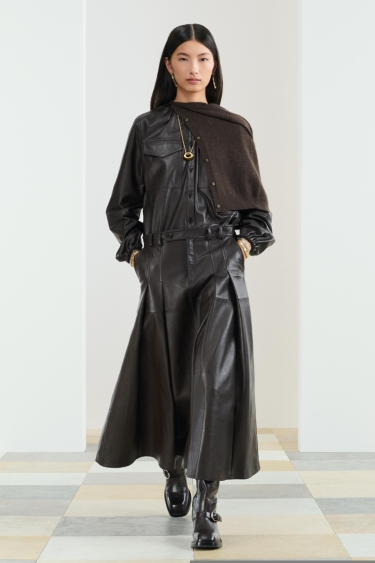 Zara Миди-юбка из кожи купить с доставкой.