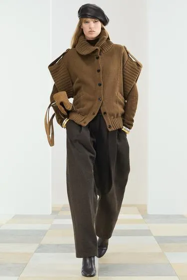 Брюки со средней посадкой из 20% шерстяной пряжи