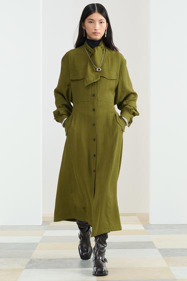 Zara Платье-рубашка с поясом