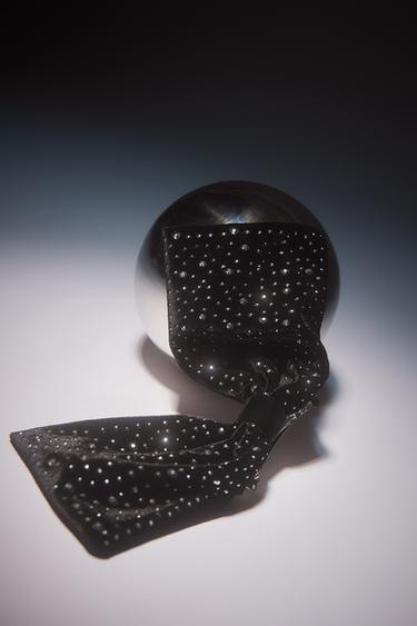 Zara Заколка для волос со стразами и бантом