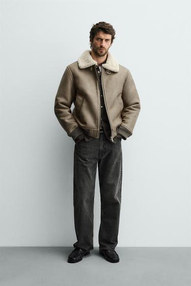 Zara Дубленка из искусственной кожи