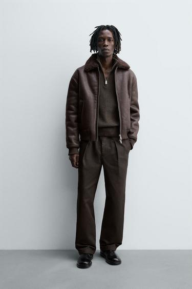 Zara Дубленка из искусственной кожи