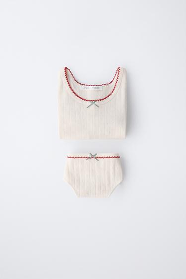 Zara Футболка и трусы AGES 6-14 / с точеным узором, 2 шт. купить с доставкой.