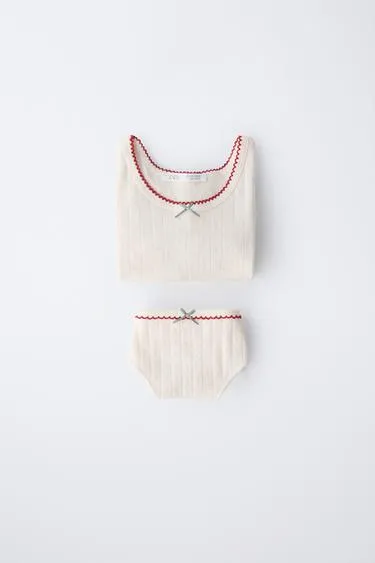 Футболка и трусы AGES 6-14 / с точеным узором, 2 шт.