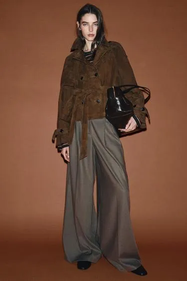 Короткий тренч из замши — ZW COLLECTION LIMITED EDITION- Заказать в России