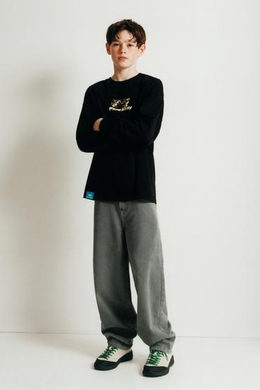 Zara Футболка с принтом  скейт 