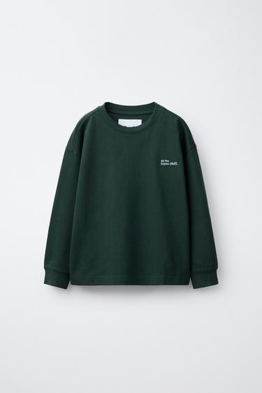 Zara Лонгслив из плотной ткани с вышивкой