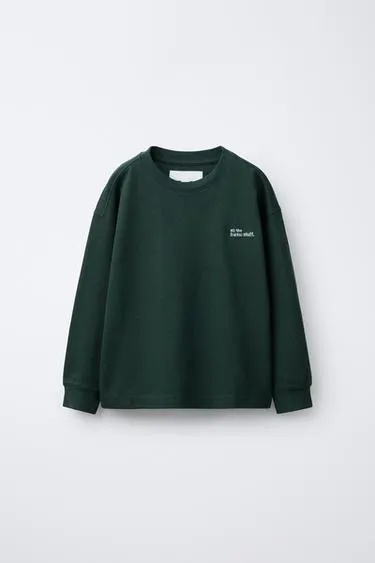 Лонгслив из плотной ткани с вышивкой- Заказать в России