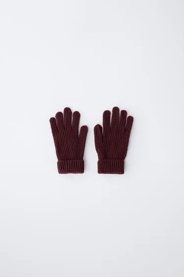 Однотонные трикотажные перчатки