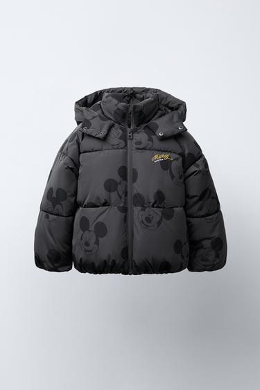Zara Стеганое пальто WATER REPELLENT и ветрозащитное MICKEY MOUSE © DISNEY