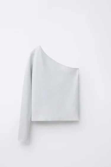 Мерцающий асимметричный свитер- Заказать в России