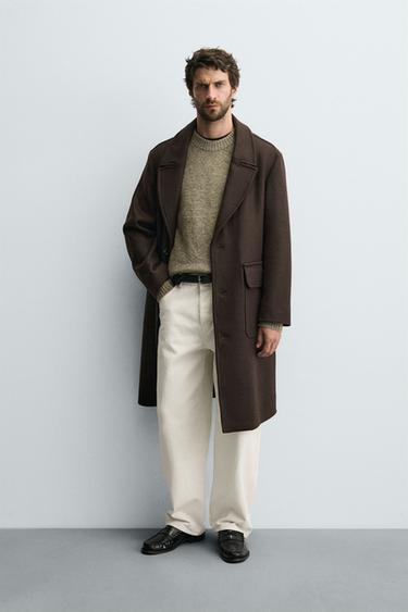 Zara Пальто RELAXED FIT из смесовой шерсти