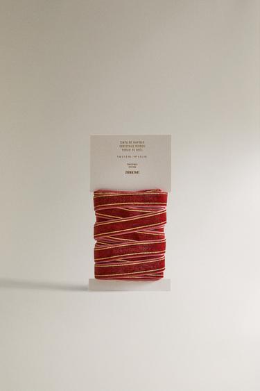 Zara Бархатная лента для новогодних подарков ZARA