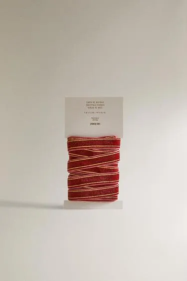 Бархатная лента для новогодних подарков ZARA