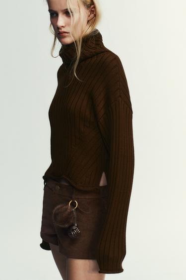 Zara Пушистый брелок с узлом из искусственного меха