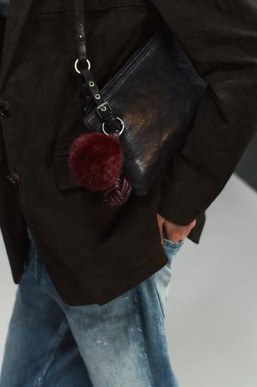 Zara Брелок из искусственного меха с узлом