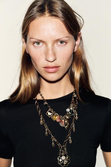 Zara Набор из 2 ожерелий с подвесками купить с доставкой.