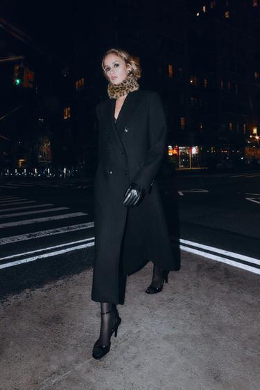 Zara Перчатки из искусственной кожи с анималистическим принтом