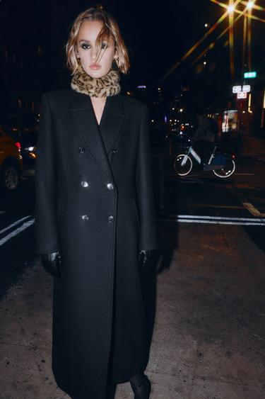 Zara Воротник из искусственного меха в анималистичный принт