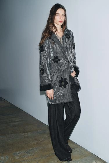 ZW COLLECTION LIMITED EDITION вышитый кимоно из бархата- Заказать в России