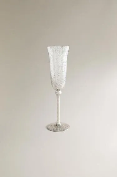 Рождественская флейта из серебристого стекла