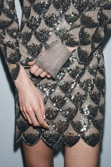 Zara Перчатки из металлической сетки