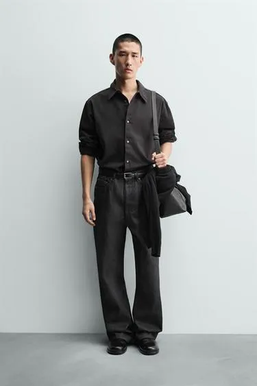 Цветная джинсовая рубашка