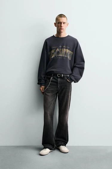 Свитшот с надписью и мятным эффектом- Заказать в России