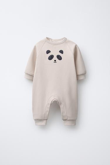 Zara Комбинезон из флиса с вышивкой «медведь»