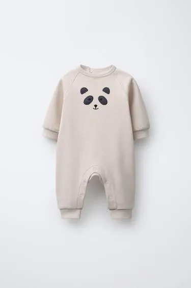 Комбинезон из флиса с вышивкой «медведь»