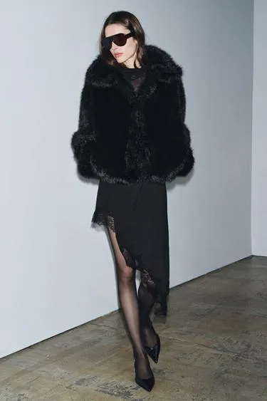 Юбка асимметричного кроя с кружевом — ZW COLLECTION- Заказать в России