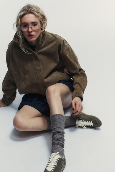 Zara Комбинированные замшевые кроссовки