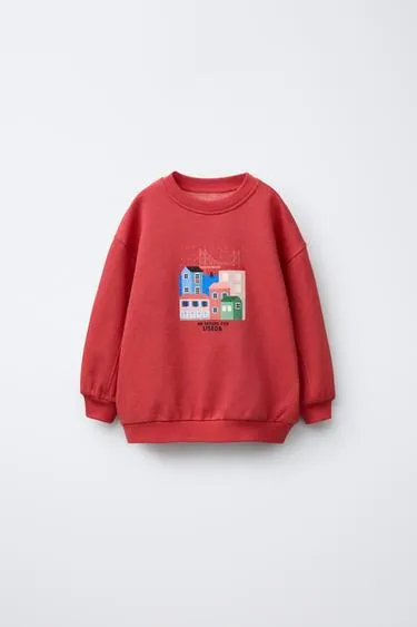 Толстовка с круглым вырезом и длинным рукавом- Заказать в России