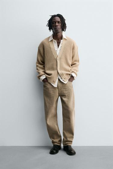 Zara Кардиган из рубчикового трикотажа купить с доставкой.