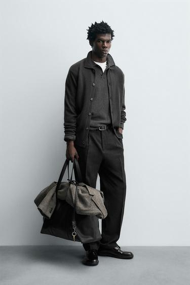 Zara Кардиган классического кроя из смесовой шерсти купить с доставкой.