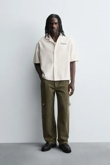 Рубашка свободного кроя с принтом