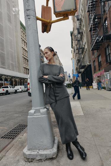 Zara Юбка-карандаш из мягкого трикотажа