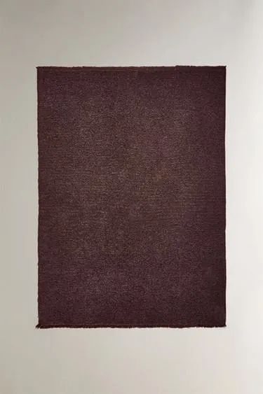 Плед из шениля с бахромой