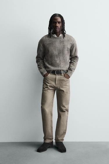 Zara Свитер с принтом BRUSHED