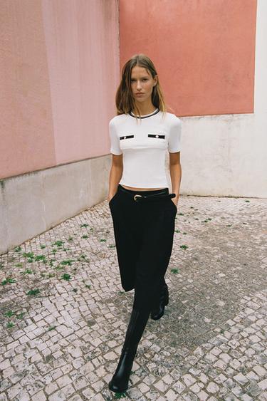 Zara Футболка с карманами