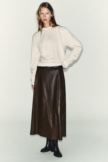 Zara Толстовка с текстом спереди