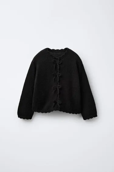 Кардиган с бантами- Заказать в России