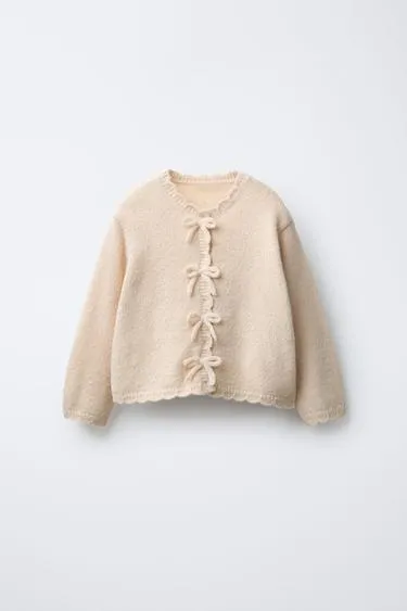 Кардиган с бантами