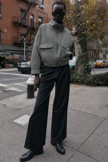 Zara Широкие брюки с высокой посадкой