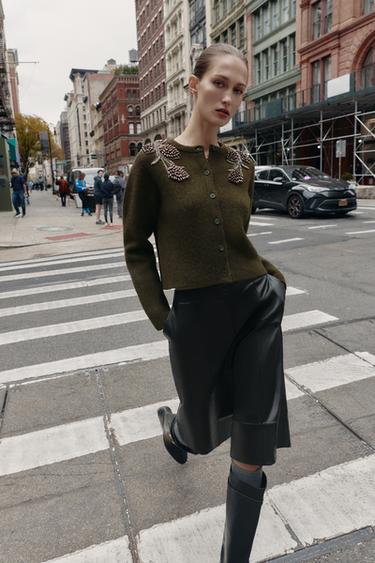 Zara Кардиган с бисером