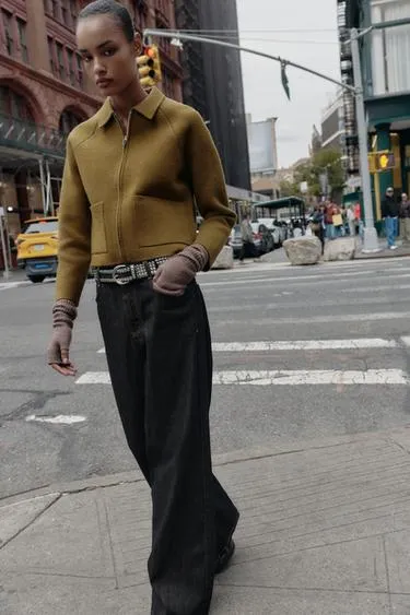 Кардиган с молнией- Заказать в России