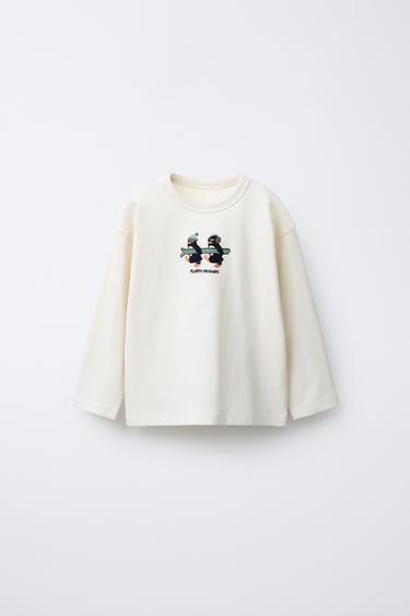 Zara Футболка с принтом «пингвины» купить с доставкой.