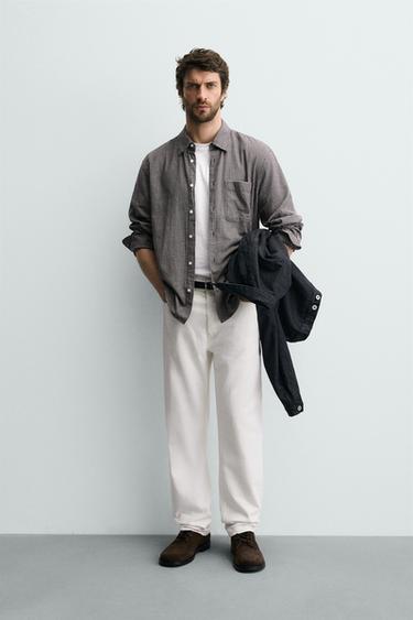 Zara Фланелевая рубашка в клетку купить с доставкой.